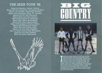 The Seer Tour Programme Pages 2 & 3